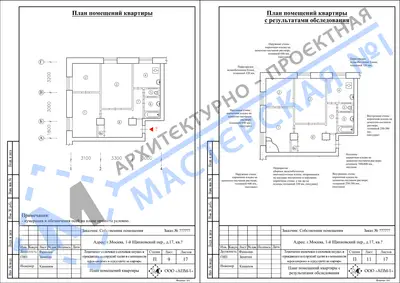 Перепланировка: г.Москва, 1-й Щипковский пер., д.17