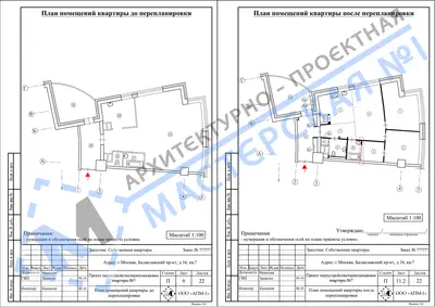 Перепланировка: г.Москва, Балаклавский просп, д.16, кв.