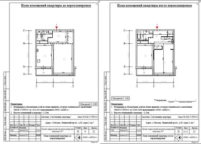 Перепланировка: г. Москва, Ленинский пр-т, д. 83, корп 2