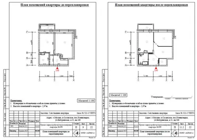 Перепланировка: г. Москва, п. Сосенское, пос. Коммунарка, ул. Бачуринская, д. 21