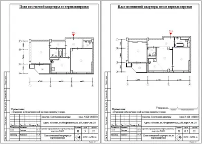 Перепланировка: г. Москва, ул. Мосфильмовская, д. 88, к. 4