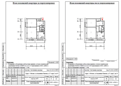Перепланировка: г.Москва, ул.Академика Павлова, д.27, корп.2