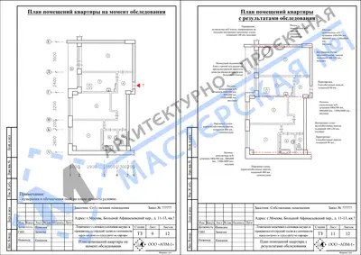 Перепланировка: г.Москва, Большой Афанасьевский пер., д. 11-13, кв