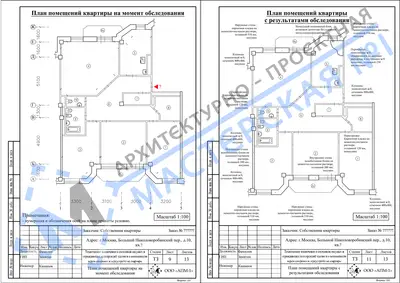 Перепланировка: г.Москва, Большой Николоворобинский пер., д.10, кв.