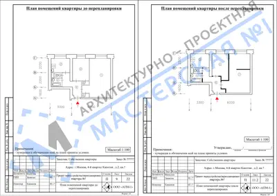 Перепланировка: г.Москва, Капотня 4 квартал, д.2, кв.