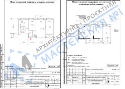 Перепланировка: г.Москва, Конаковский пр-д, д.7, кв.a