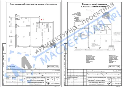 Перепланировка: г.Москва, бульв. Маршала Рокоссовского, д.6, корп.1, кв.b