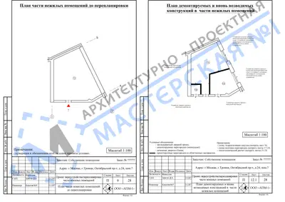 Перепланировка: г.Москва, г.Троицк, Октябрьский пр-т, д.24, пом.b