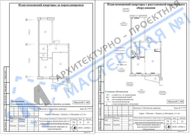 Перепланировка: г.Москва, г.Троицк, ул.Нагорная, д.5, кв b