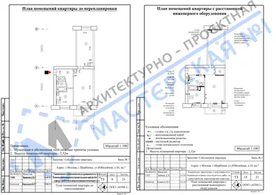 Перепланировка: г.Москва, г.Щербинка, ул.Юбилейная, д.10, кв.