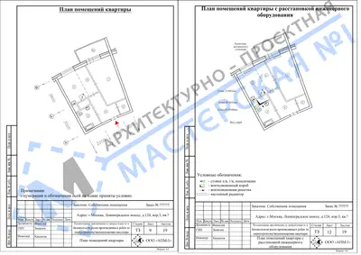 Перепланировка: г.Москва, Ленинградское шоссе, д.124, кор.3, кв.