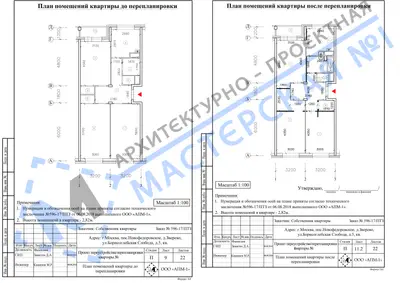 Перепланировка: г.Москва, п.Новофедоровское, д.Зверево, ул.Борисоглебская слобода, д.5, кв.