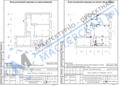 Перепланировка: г.Москва, ул.3-я Парковая, д.262, кв