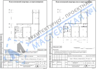 Перепланировка: г.Москва, ул.Бирюлевская, д.29, корп.1