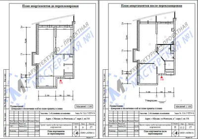 Перепланировка: г.Москва, 2-й Крестовский пер., д.4, кв. б