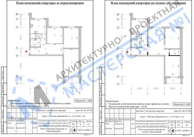 Перепланировка: г.Москва, Варшавское ш., д.16, корп.1, кв
