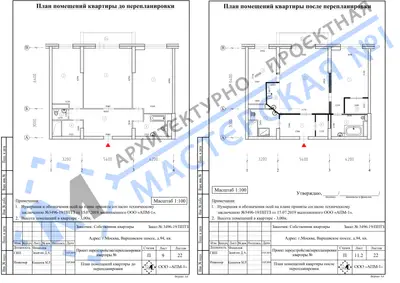 Перепланировка: г.Москва, Варшавское ш., д.94, кв.