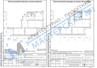 Перепланировка: г.Москва, Варшавское ш., д.152, корп.7, кв.