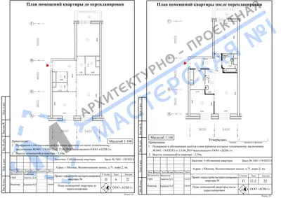 Перепланировка: г.Москва, Волоколамское шоссе, д. 71, корп.2, кв.