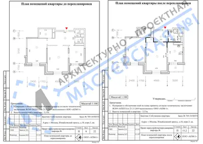 Перепланировка: г.Москва, Измайловский пр-д, д.10, корп.3, кв.б