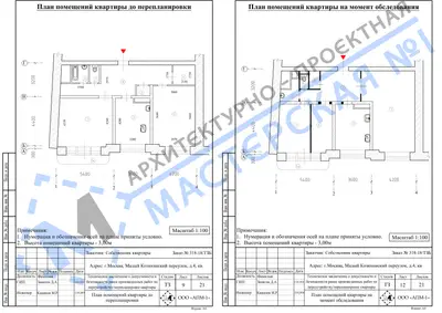 Перепланировка: г.Москва, Малый Козихинский пер., д.4, кв.