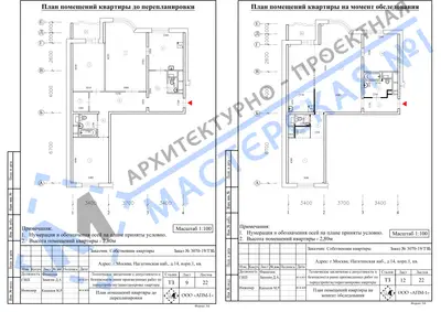 Перепланировка: г.Москва, Нагатинская наб., д.14, корп.1, кв.а