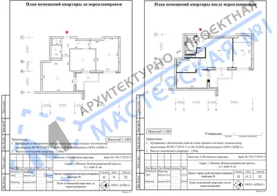 Перепланировка: г.Москва, Нововладыкинский проезд, д.1, корп.4, кв.в