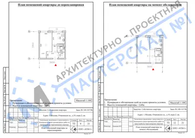 Перепланировка: г.Москва, Очаковское ш., д.19, к.2, кв.
