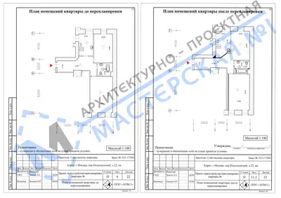 Перепланировка: г.Москва, пер.Подсосенский, д.22, кв.
