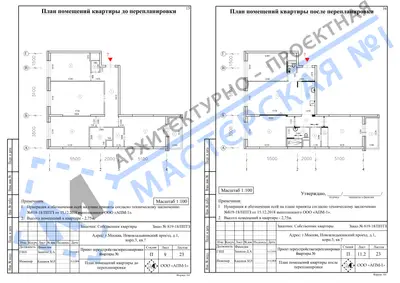 Перепланировка: г.Москва, пр.Нововладыкинский, д.1, корп.3, кв.