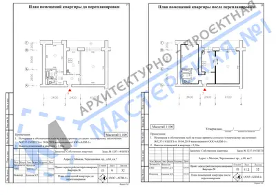 Перепланировка: г.Москва, проезд Черепановых, д.68, кв.