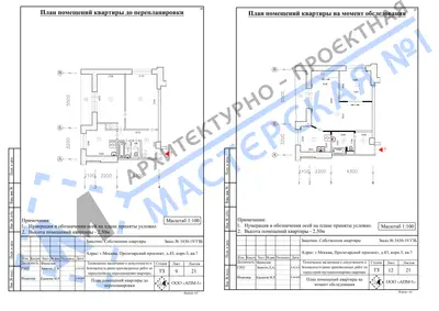 Перепланировка: г.Москва, Пролетарский пр-т, д.43, корп.3, кв.