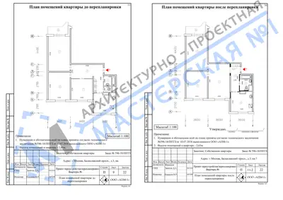 Перепланировка: г.Москва, Балаклавский просп., д.3, кв.