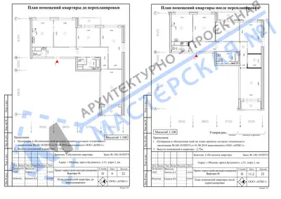 Перепланировка: г.Москва, просп.Буденного, д.51, корп.1, кв.