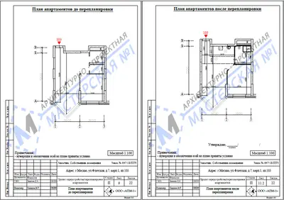 Перепланировка: г.Москва, ул. Флотская, д.7, корп. 1, ап. 103