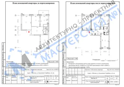 Перепланировка: г.Москва, ул. Академика Скрябина, д. 6, кв