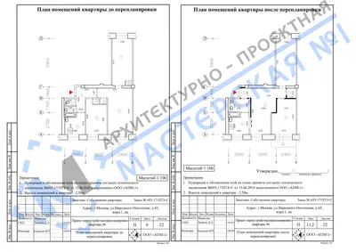 Перепланировка: г.Москва, ул. Народного ополчения, д.42, корп.1,  кв.