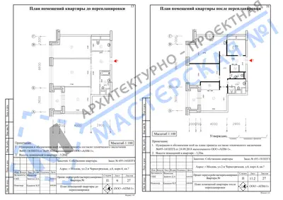 Перепланировка: г.Москва, ул.2-я Черногрязская, д.6, корп.4,кв.0