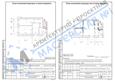 Перепланировка: г.Москва, ул.Академика Миллионщикова, д.25, кв.