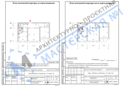 Перепланировка: г.Москва, ул.Базовская, д.15, к.2, кв.