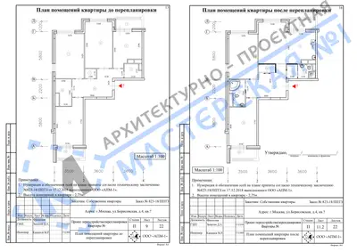 Перепланировка: г.Москва, ул.Борисовская, д.4, кв.