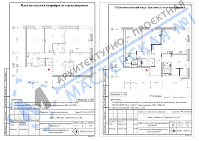 Перепланировка: г.Москва, ул.Вавилова, д.4, кв.а