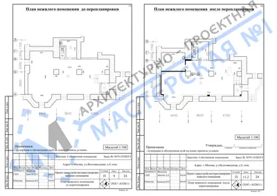 Перепланировка: г.Москва, ул.Велозаводская, д.9, пом.