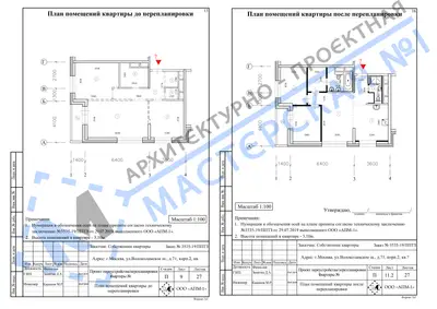 Перепланировка: г. Москва ул.Волоколамское ш., д.71, корп.2, кв.