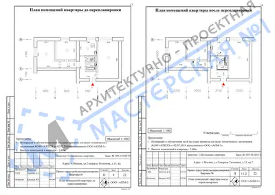 Перепланировка: г.Москва, ул.Генерала Тюленева, д.13, кв.