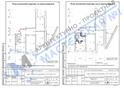 Перепланировка: г.Москва, ул.Городецкая, д.1217, корп.1, кв.
