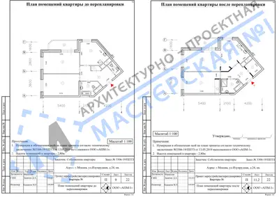 Перепланировка: г.Москва, ул.Изумрудная, д.24, кв.б