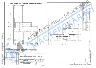 Перепланировка: г.Москва, ул.Кочновский пр-д, д.4, корп.1, кв.