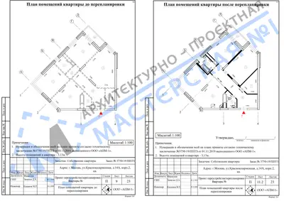 Перепланировка: г.Москва, ул.Красноказарменная, д.14А, корп.2, кв.