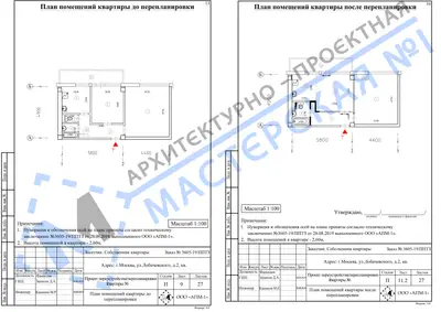 Перепланировка: г.Москва, ул.Лобачевского, д.2, кв.